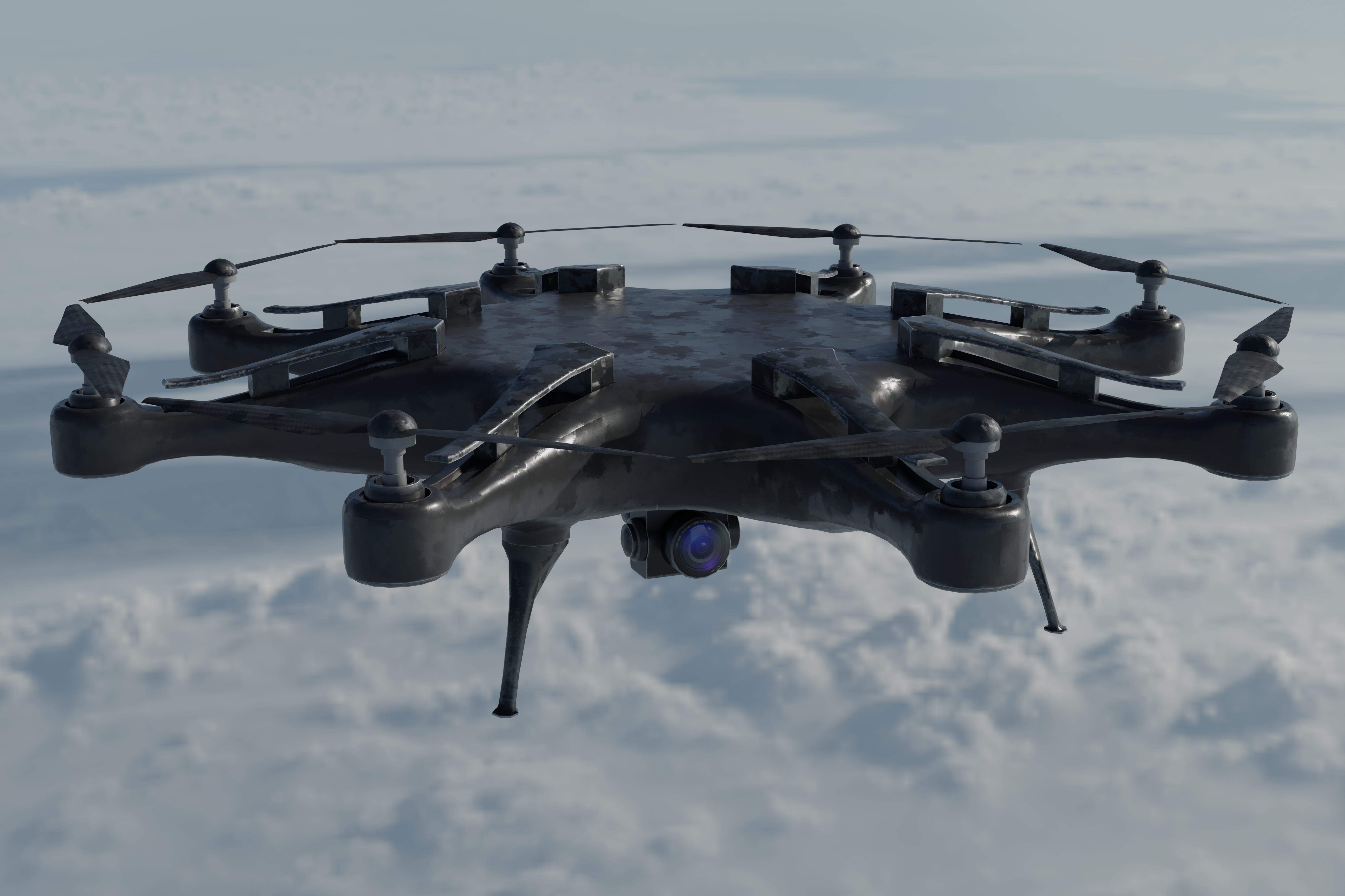 A Render of the Hexacopter Model